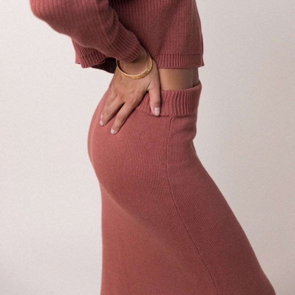 Women's Knit Skirt | Brick